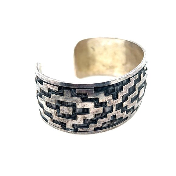 ❌SOLD❌Mexican Silver 925 Aztec Cuff Bracelet - Picture 3 of 6